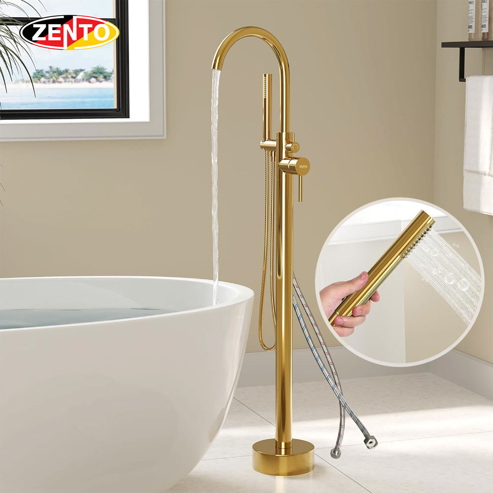 Vòi sen đứng bồn tắm Zento ZT6173-Gold (Floor Spout 6501) Vòi sen đứng bồn tắm Zento ZT6173-Gold (Floor Spout 6501)
