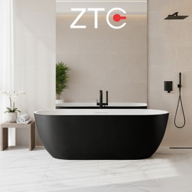 Bồn tắm nằm Venus Freestanding Stone Bath ZTC-D002 (Black & White) Bồn tắm nằm Venus Freestanding Stone Bath ZTC-D002 (Black & White)