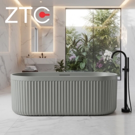Bồn tắm nằm Roman Freestanding Stone Bath ZTC-D006 (Black & White)