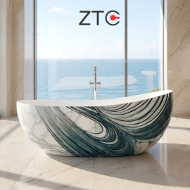 Bồn tắm đá Art Design Solid Surface cao cấp ZTC-S103 Bồn tắm đá Art Design Solid Surface cao cấp ZTC-S103