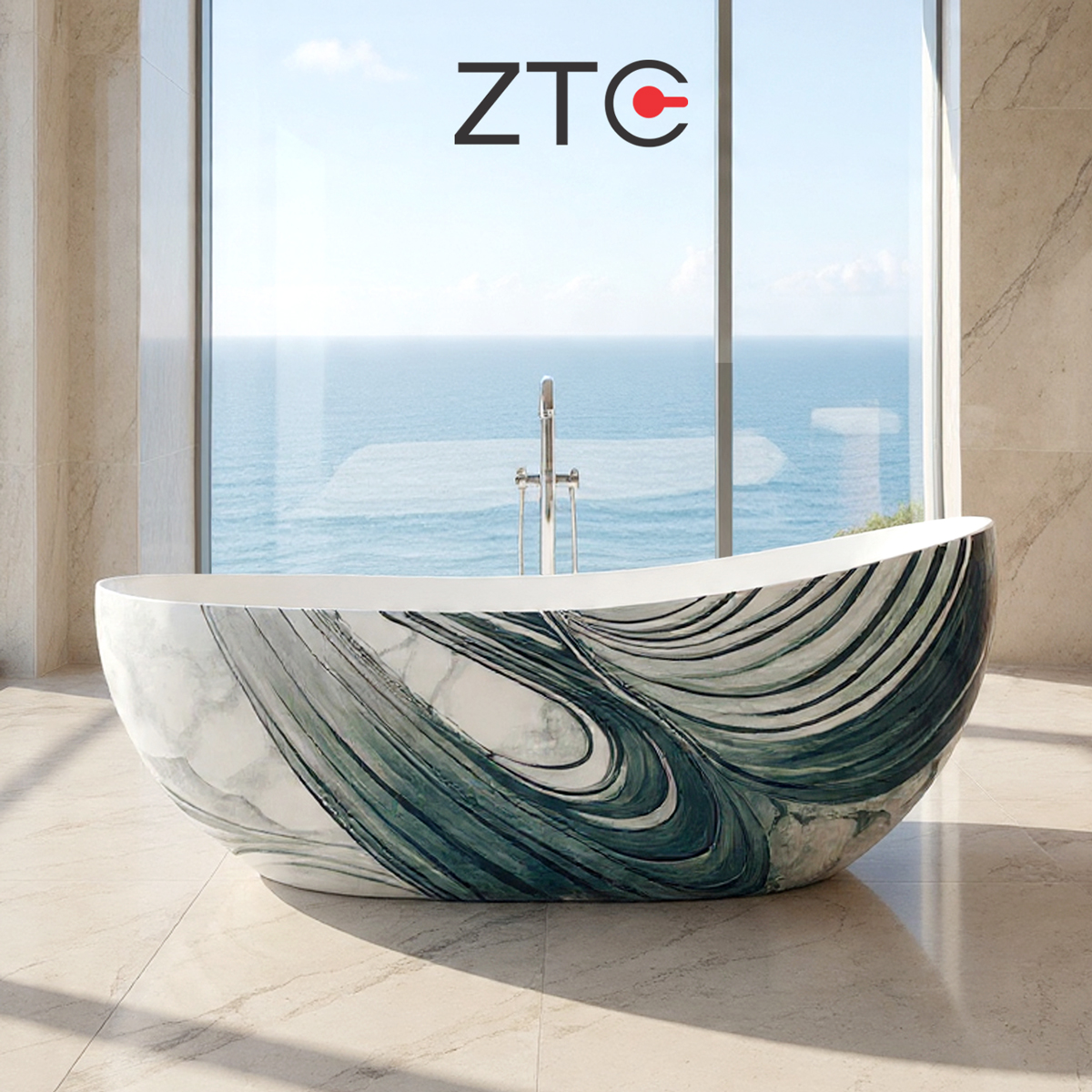 Bồn tắm đá Art Design Solid Surface cao cấp ZTC-S103